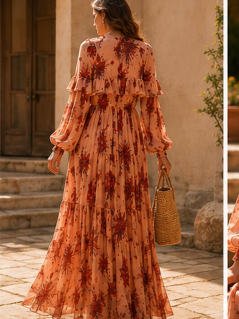 GIAMBATTISTA VALLI SS19 100% Silk Lip Print Ruffle Maxi Dress | IT 48 / US 12 - Picture 2 of 13